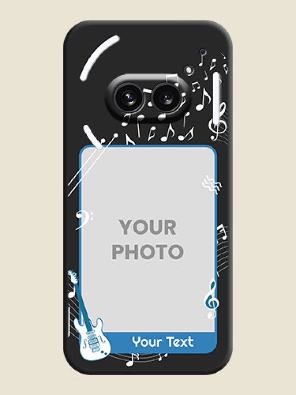 Custom Musical Theme Design with Text - Photo on Space Black Soft Matte Mobile Case - Nothing Phone 2A 5G - alternate view