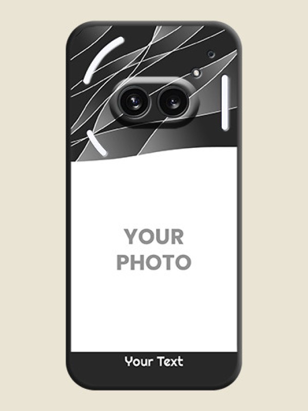 Custom Mixed Wave Lines - Photo on Space Black Soft Matte Mobile Cover - Nothing Phone 2A 5G - alternate view