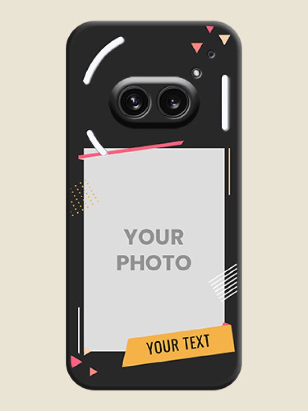Custom Photo Frame with Triangle Small Dots - Photo on Space Black Soft Matte Back Cover - Nothing Phone 2A 5G - alternate view