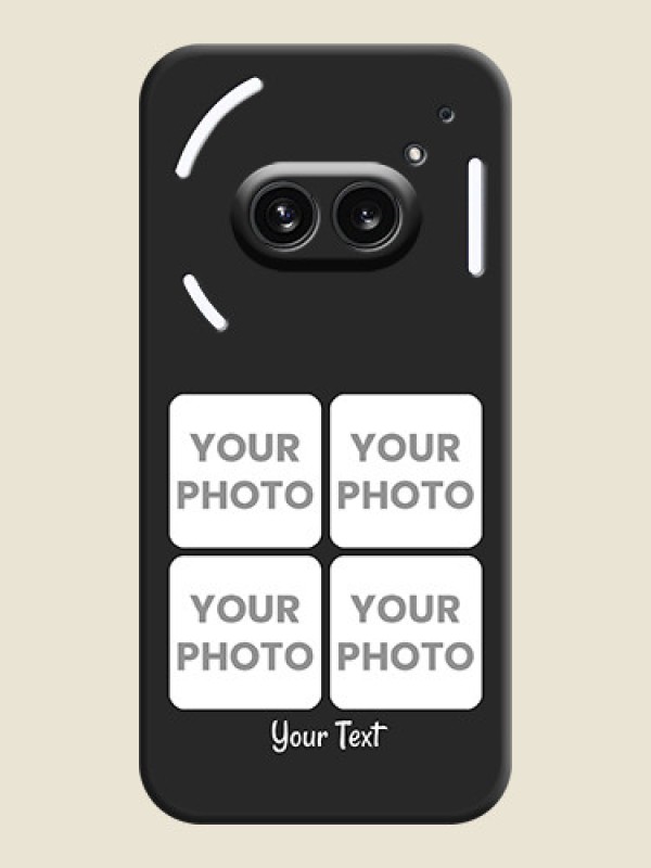 Custom Floral Art with 6 Image Holder - Photo on Space Black Soft Matte Mobile Case - Nothing Phone 2A 5G - alternate view