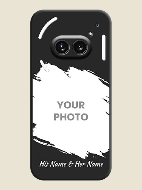 Custom Grunge Brush Strokes - Photo on Space Black Soft Matte Back Cover - Nothing Phone 2A 5G - alternate view