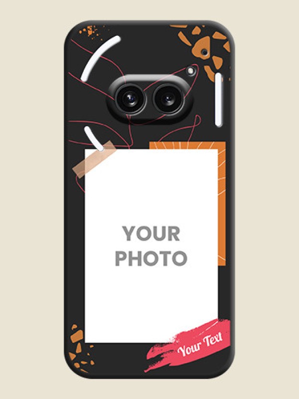 Custom Orange Photo Frame on Space Black Custom Soft Matte Phone Back Cover - Nothing Phone 2A 5G - alternate view