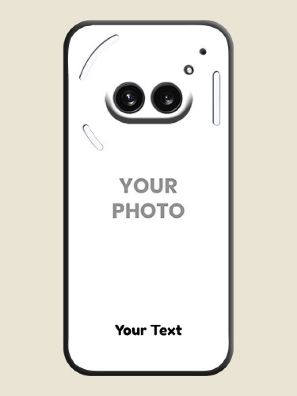Custom Full Single Pic Upload With Text On Space Black Personalized Soft Matte Phone Covers - Nothing Phone 2A 5G - alternate view