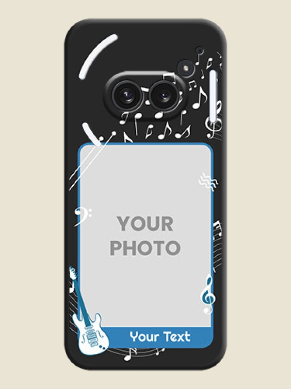 Custom Musical Theme Design with Text on Photo On Space Black Custom Soft Matte Mobile Back Cover - Nothing Phone 2A Plus - alternate view