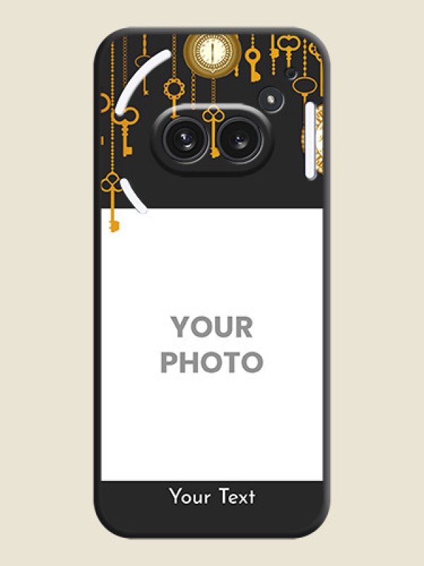 Custom Decorative Design with Text On Space Black Custom Soft Matte Mobile Back Cover - Nothing Phone 2A Plus - alternate view