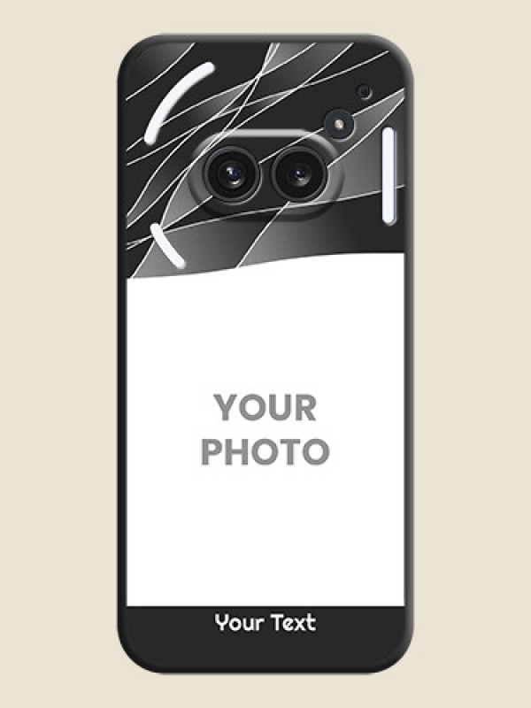 Custom Mixed Wave Lines on Photo On Space Black Custom Soft Matte Mobile Back Cover - Nothing Phone 2A Plus - alternate view