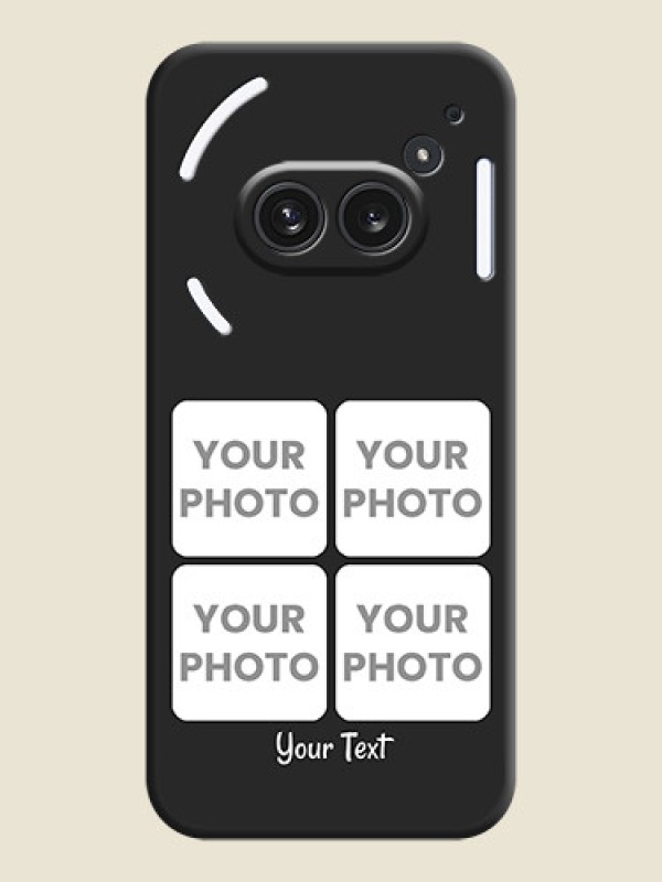 Custom Floral Art with 6 Image Holder on Photo On Space Black Custom Soft Matte Mobile Back Cover - Nothing Phone 2A Plus - alternate view