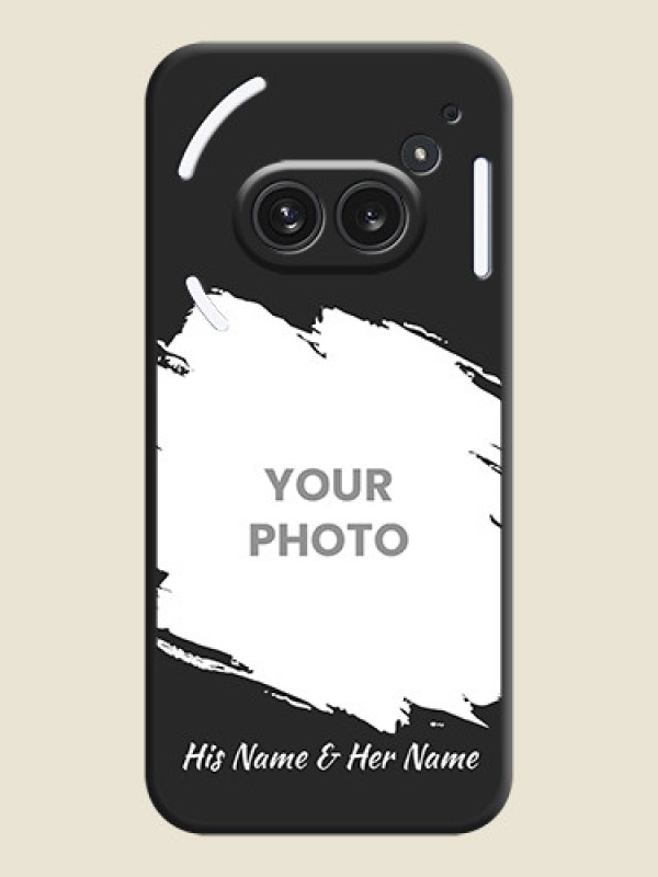 Custom Grunge Brush Strokes on Photo On Space Black Custom Soft Matte Mobile Back Cover - Nothing Phone 2A Plus - alternate view