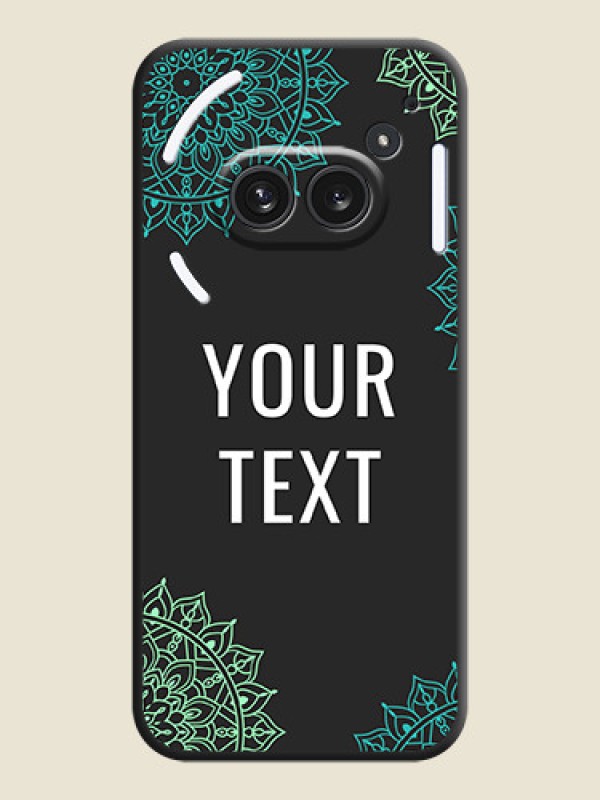 Custom Your Name with Floral Design On Space Black Custom Soft Matte Mobile Back Cover - Nothing Phone 2A Plus - alternate view