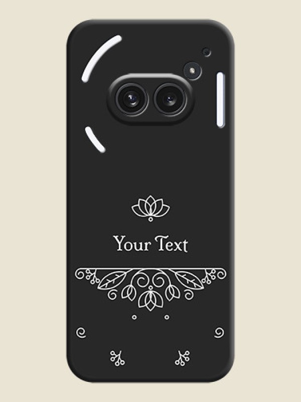 Custom Lotus Garden Custom Text On Space Black Custom Soft Matte Mobile Back Cover - Nothing Phone 2A Plus - alternate view