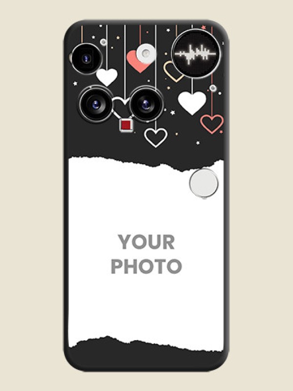 Custom Love Hangings with Splash Wave Picture On Space Black Custom Soft Matte Mobile Back Cover - Nothing Phone 3 5G - alternate view