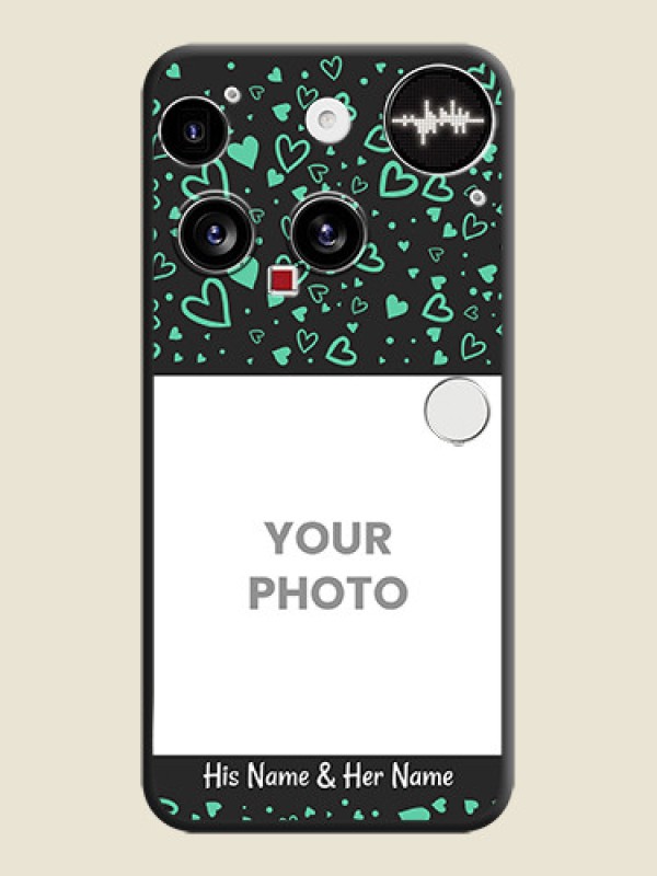 Custom Sea Green Indefinite Love Pattern on Photo On Space Black Custom Soft Matte Mobile Back Cover - Nothing Phone 3 5G - alternate view