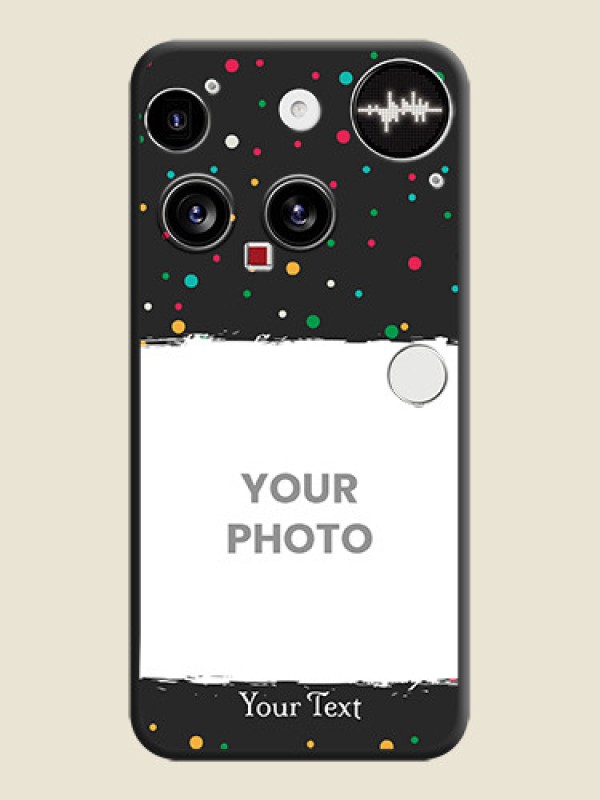 Custom Multicolor Dotted Pattern with Text On Space Black Custom Soft Matte Mobile Back Cover - Nothing Phone 3 5G - alternate view