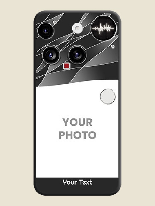 Custom Mixed Wave Lines on Photo On Space Black Custom Soft Matte Mobile Back Cover - Nothing Phone 3 5G - alternate view