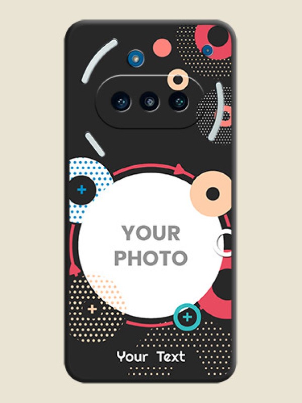 Custom Multicoloured Round Image On Space Black Custom Soft Matte Mobile Back Cover - Nothing Phone 3a 5G - alternate view