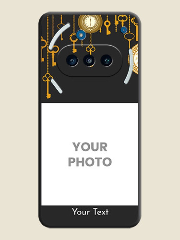 Custom Decorative Design with Text On Space Black Custom Soft Matte Mobile Back Cover - Nothing Phone 3a 5G - alternate view