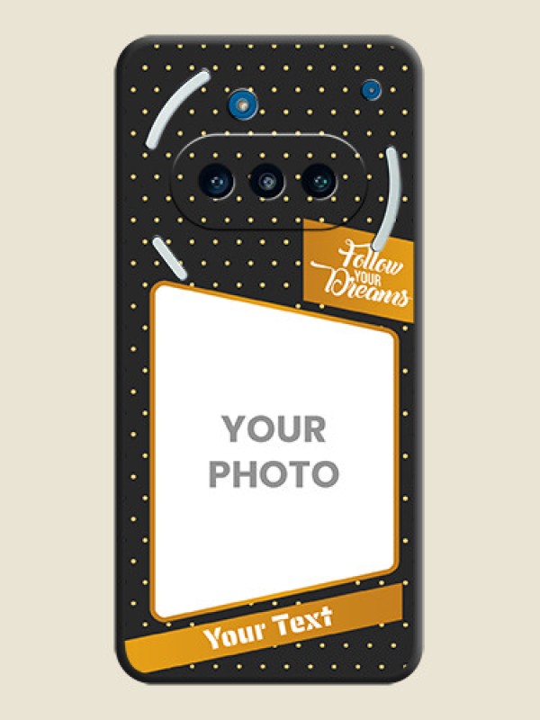 Custom Follow Your Dreams with White Dots On Space Black Custom Soft Matte Mobile Back Cover - Nothing Phone 3a 5G - alternate view