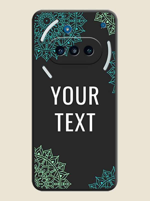 Custom Your Name with Floral Design On Space Black Custom Soft Matte Mobile Back Cover - Nothing Phone 3a 5G - alternate view