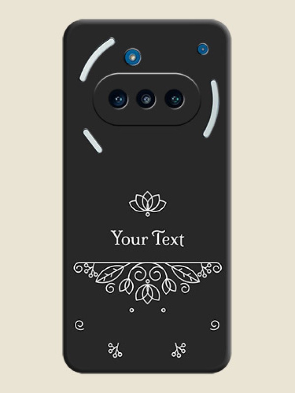 Custom Lotus Garden Custom Text On Space Black Custom Soft Matte Mobile Back Cover - Nothing Phone 3a 5G - alternate view