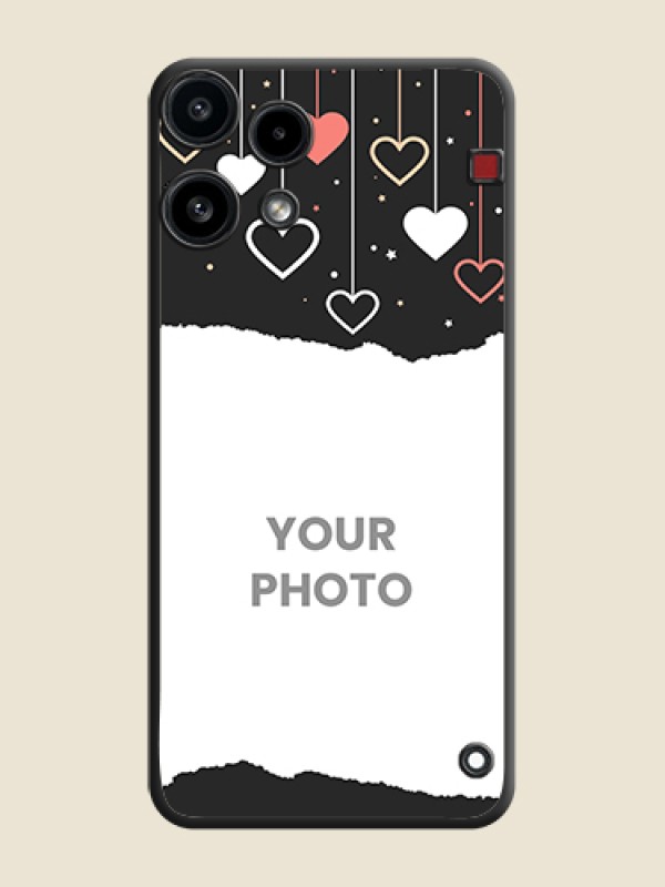 Custom Love Hangings with Splash Wave Picture On Space Black Custom Soft Matte Mobile Back Cover - Nothing Phone 3A Lite 5G - alternate view