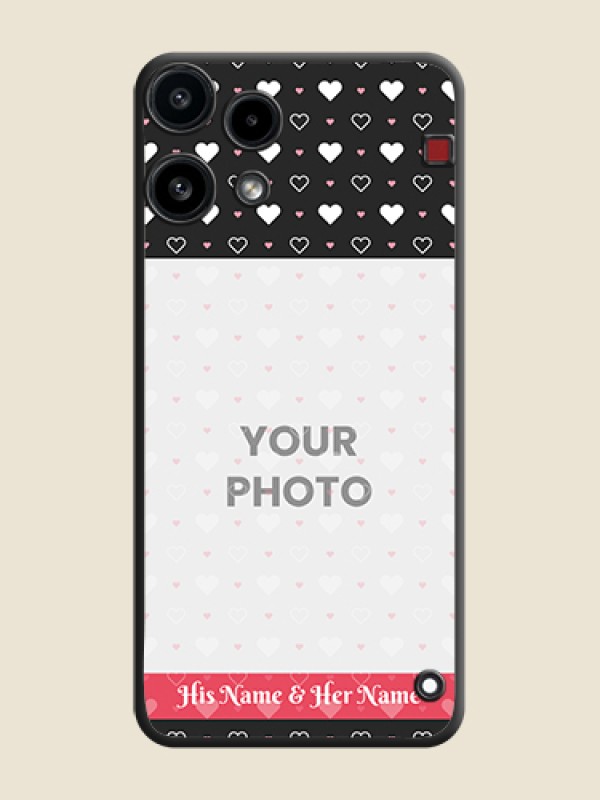 Custom White Color Love Symbols with Text Design on Photo On Space Black Custom Soft Matte Mobile Back Cover - Nothing Phone 3A Lite 5G - alternate view