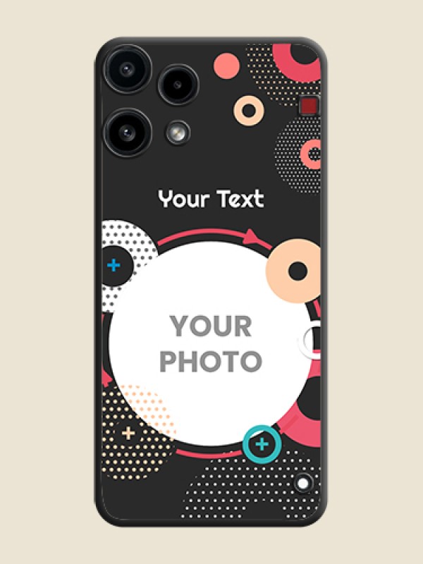 Custom Multicoloured Round Image On Space Black Custom Soft Matte Mobile Back Cover - Nothing Phone 3A Lite 5G - alternate view