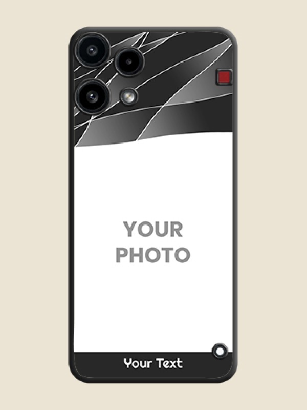 Custom Mixed Wave Lines on Photo On Space Black Custom Soft Matte Mobile Back Cover - Nothing Phone 3A Lite 5G - alternate view