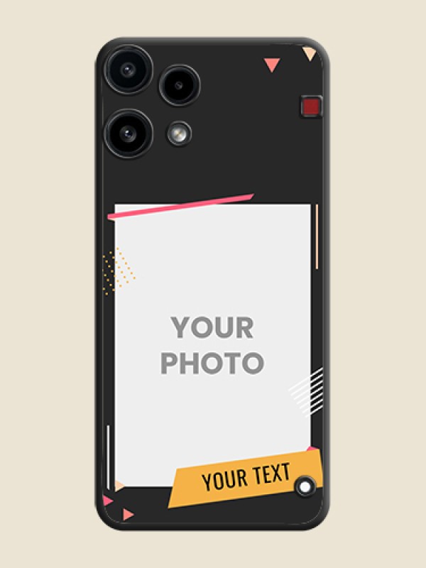 Custom Photo Frame with Triangle Small Dots on Photo On Space Black Custom Soft Matte Mobile Back Cover - Nothing Phone 3A Lite 5G - alternate view