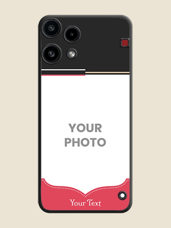 Custom Classic Plain Design with Name On Space Black Custom Soft Matte Mobile Back Cover - Nothing Phone 3A Lite 5G - alternate view