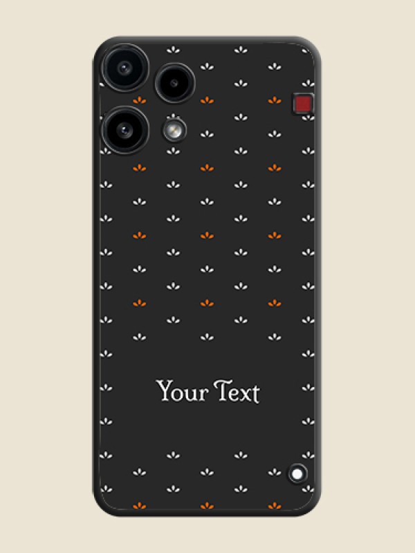 Custom Simple Pattern With Custom Text On Space Black Custom Soft Matte Mobile Back Cover - Nothing Phone 3A Lite 5G - alternate view