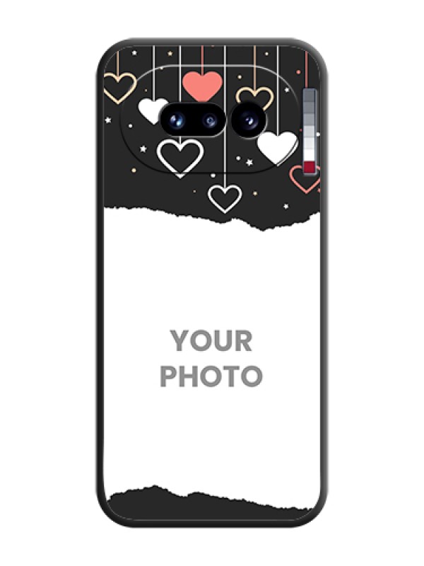 Custom Love Hangings with Splash Wave Picture On Space Black Custom Soft Matte Mobile Back Cover - Nothing Phone 4A 5G - alternate view