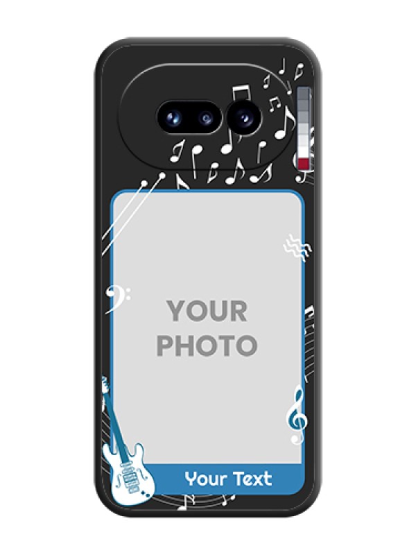 Custom Musical Theme Design with Text on Photo On Space Black Custom Soft Matte Mobile Back Cover - Nothing Phone 4A 5G - alternate view