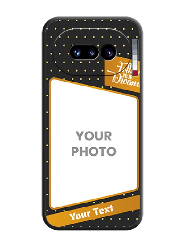 Custom Follow Your Dreams with White Dots On Space Black Custom Soft Matte Mobile Back Cover - Nothing Phone 4A 5G - alternate view