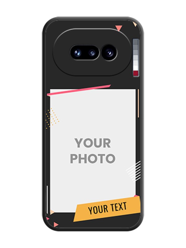 Custom Photo Frame with Triangle Small Dots on Photo On Space Black Custom Soft Matte Mobile Back Cover - Nothing Phone 4A 5G - alternate view