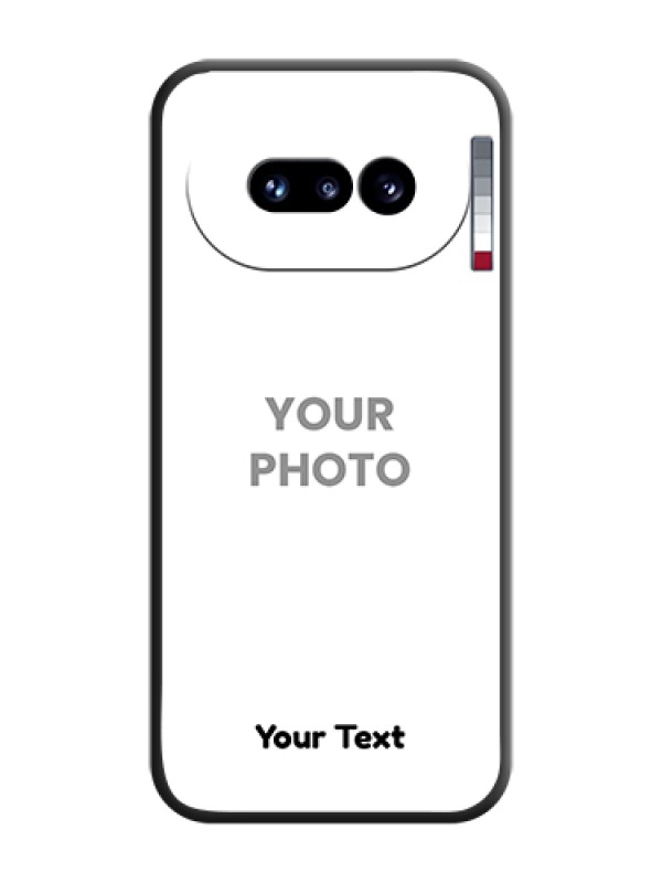 Custom Full Single Pic Upload With Text On Space Black Custom Soft Matte Mobile Back Cover - Nothing Phone 4A 5G - alternate view