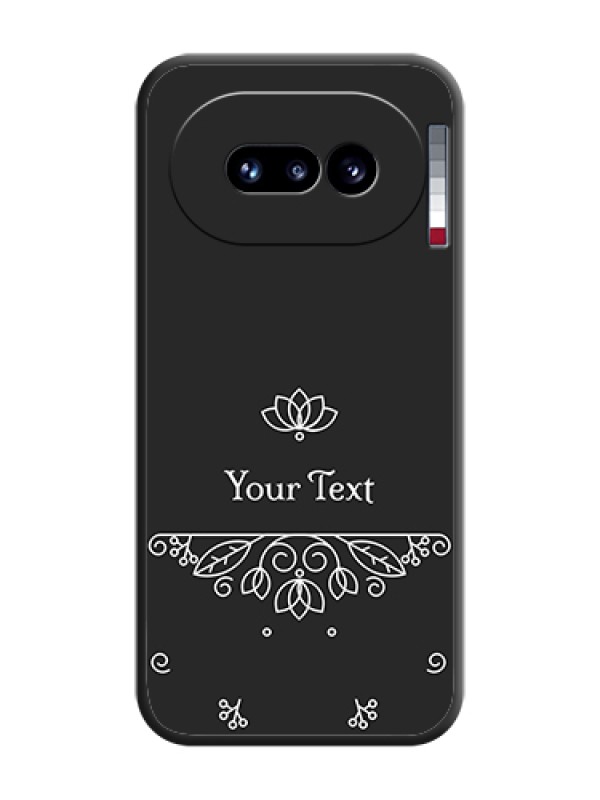 Custom Lotus Garden Custom Text On Space Black Custom Soft Matte Mobile Back Cover - Nothing Phone 4A 5G - alternate view