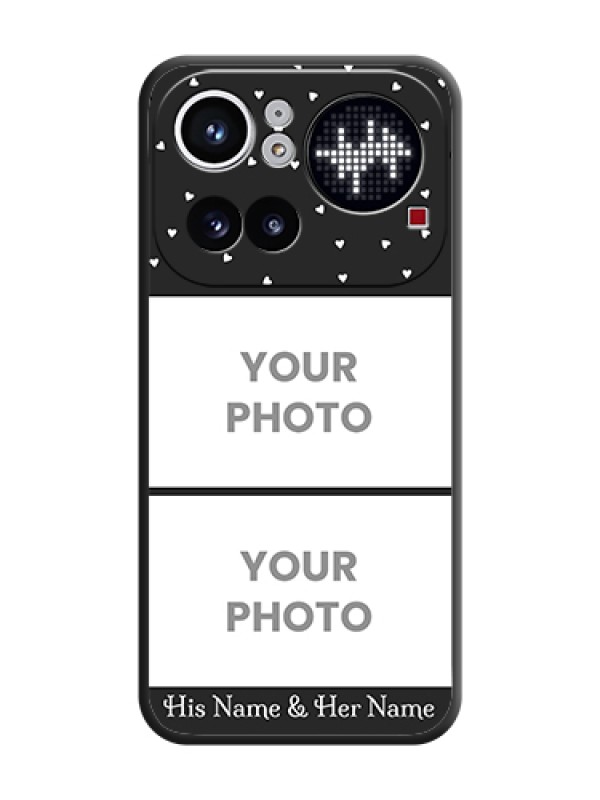 Custom Miniature Love Symbols with Name On Space Black Custom Soft Matte Mobile Back Cover - Nothing Phone 4A Pro 5G - alternate view