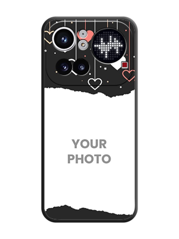 Custom Love Hangings with Splash Wave Picture On Space Black Custom Soft Matte Mobile Back Cover - Nothing Phone 4A Pro 5G - alternate view