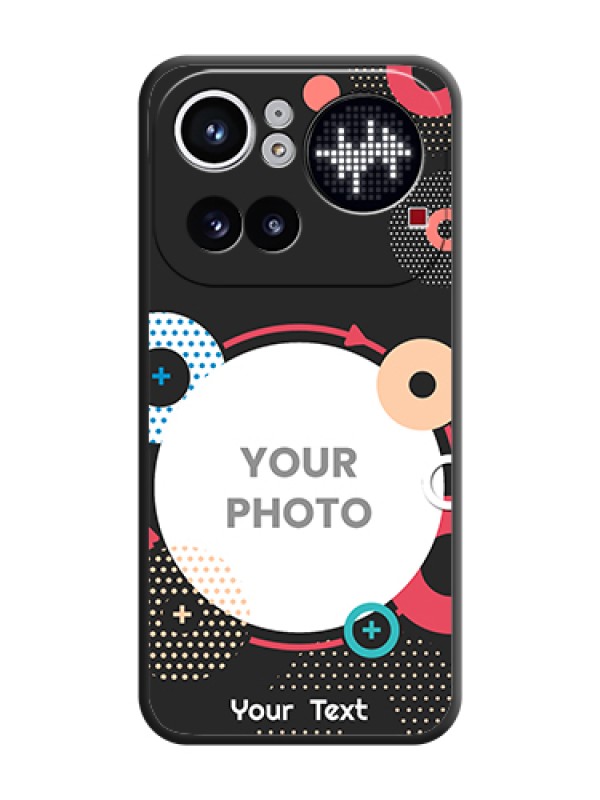 Custom Multicoloured Round Image On Space Black Custom Soft Matte Mobile Back Cover - Nothing Phone 4A Pro 5G - alternate view