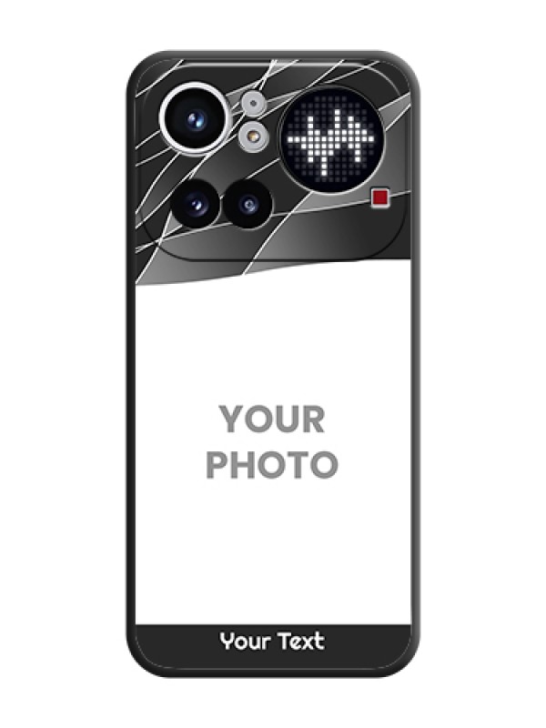 Custom Mixed Wave Lines on Photo On Space Black Custom Soft Matte Mobile Back Cover - Nothing Phone 4A Pro 5G - alternate view