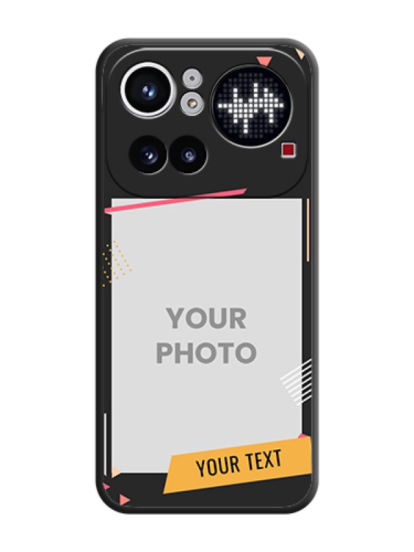 Custom Photo Frame with Triangle Small Dots on Photo On Space Black Custom Soft Matte Mobile Back Cover - Nothing Phone 4A Pro 5G - alternate view