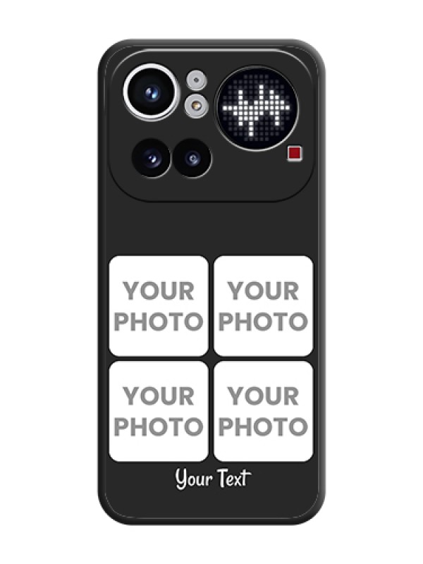 Custom Floral Art with 6 Image Holder on Photo On Space Black Custom Soft Matte Mobile Back Cover - Nothing Phone 4A Pro 5G - alternate view