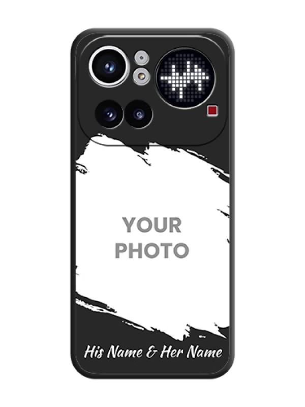 Custom Grunge Brush Strokes on Photo On Space Black Custom Soft Matte Mobile Back Cover - Nothing Phone 4A Pro 5G - alternate view