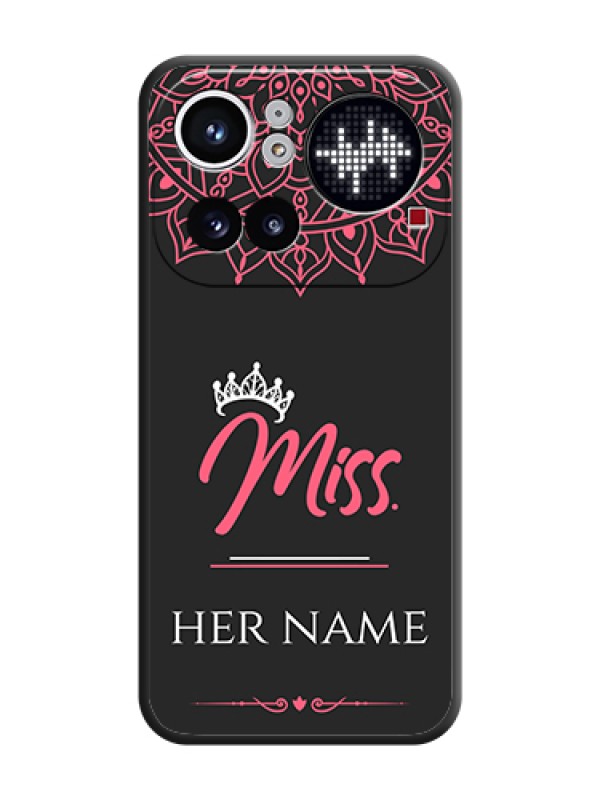 Custom Mrs Name with Floral Design On Space Black Custom Soft Matte Mobile Back Cover - Nothing Phone 4A Pro 5G - alternate view