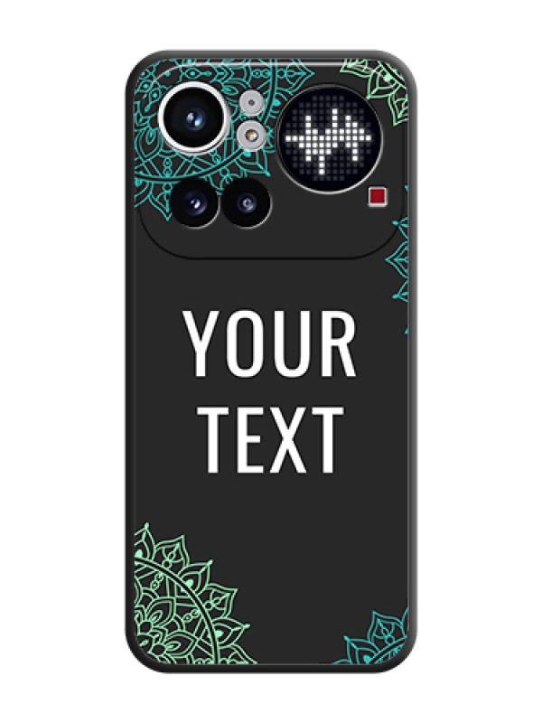Custom Your Name with Floral Design On Space Black Custom Soft Matte Mobile Back Cover - Nothing Phone 4A Pro 5G - alternate view