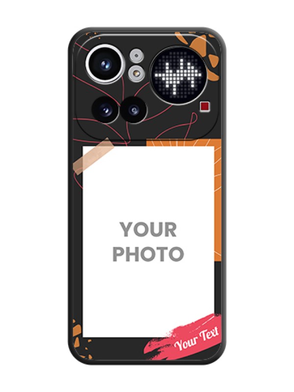 Custom Orange Photo Frame On Space Black Custom Soft Matte Mobile Back Cover - Nothing Phone 4A Pro 5G - alternate view