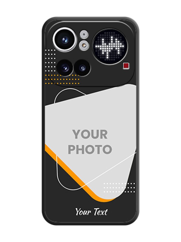 Custom Yellow Triangle on Photo On Space Black Custom Soft Matte Mobile Back Cover - Nothing Phone 4A Pro 5G - alternate view