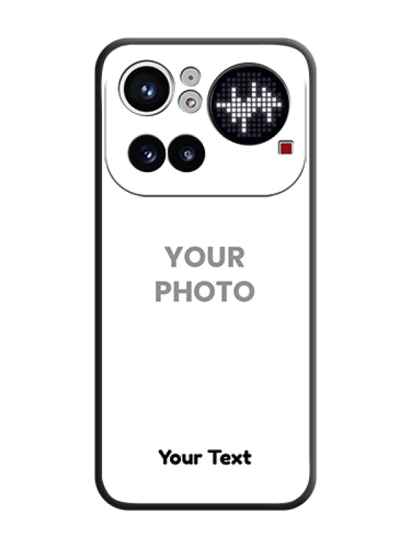 Custom Full Single Pic Upload With Text On Space Black Custom Soft Matte Mobile Back Cover - Nothing Phone 4A Pro 5G - alternate view