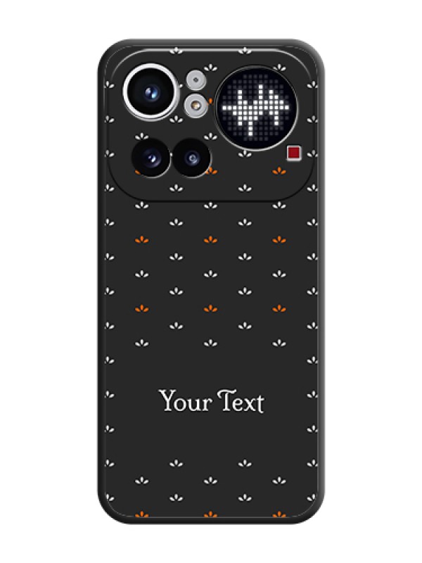 Custom Simple Pattern With Custom Text On Space Black Custom Soft Matte Mobile Back Cover - Nothing Phone 4A Pro 5G - alternate view