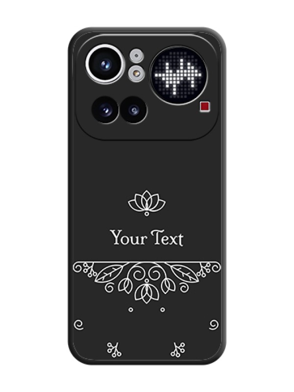 Custom Lotus Garden Custom Text On Space Black Custom Soft Matte Mobile Back Cover - Nothing Phone 4A Pro 5G - alternate view